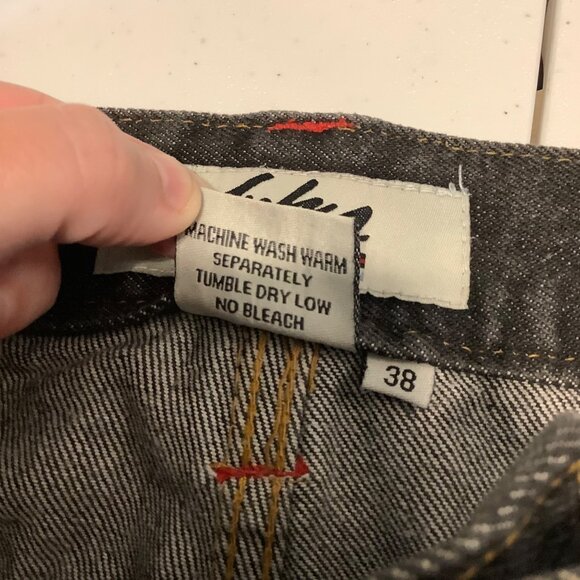 FUBU Limited Edition Men’s Jeans Black Denim Flags 38x34 Streetwear - Picture 11 of 13